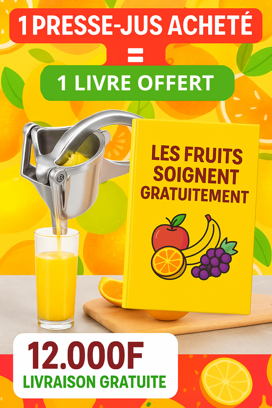 🍊 Presse-jus manuel en aluminium + Livre offert 📖